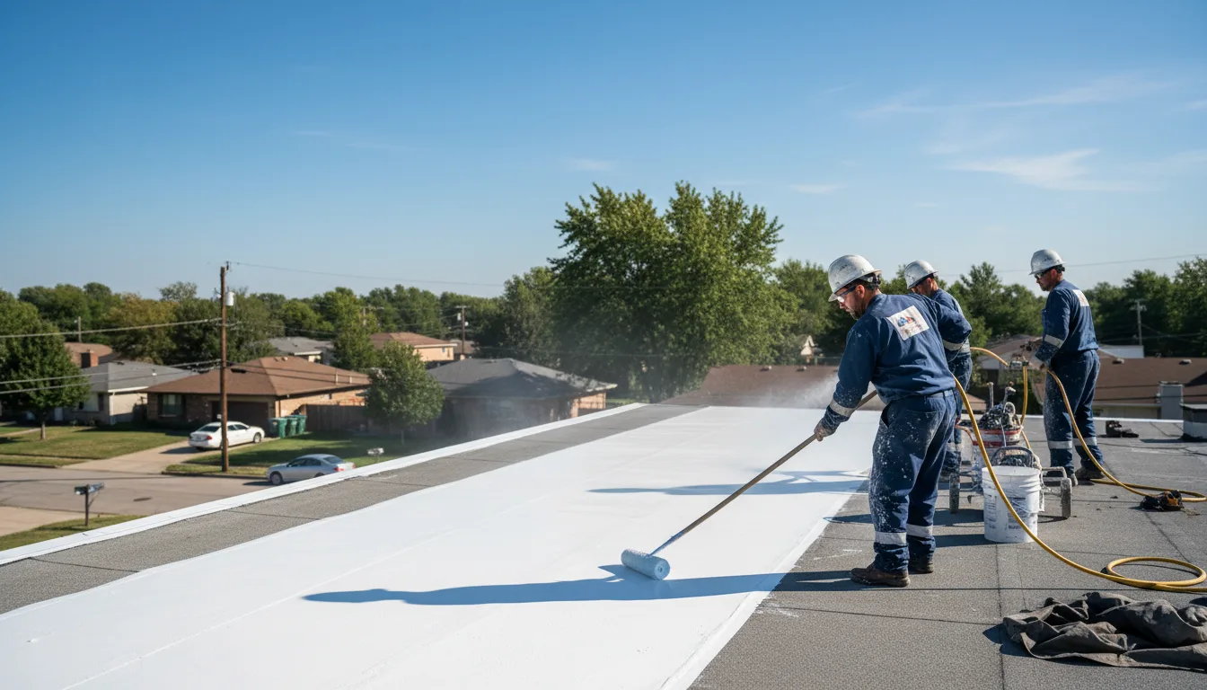 Commercial roof coating in Medway, MA near me